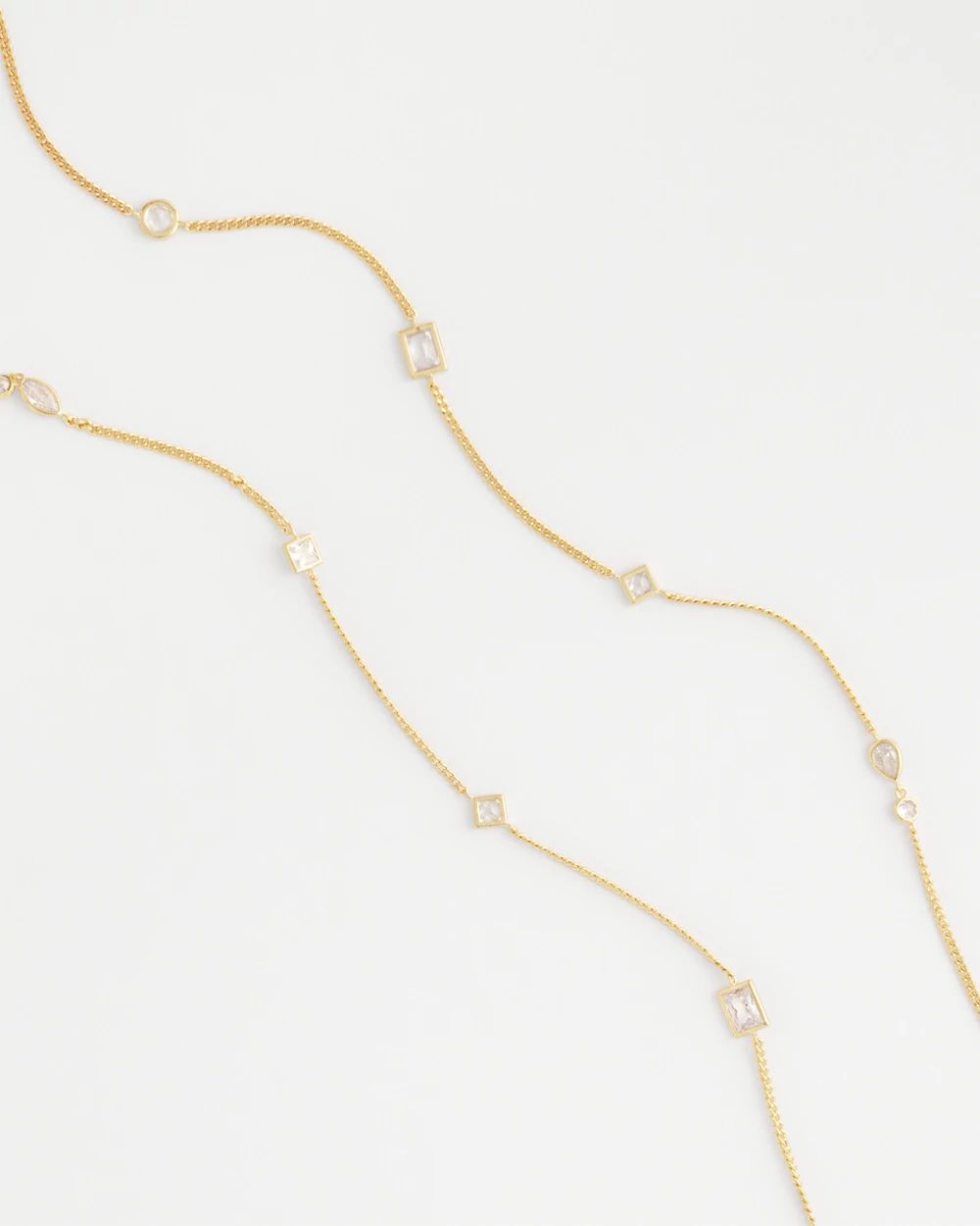 Fine Crystal Long Chain Necklace | Chico's